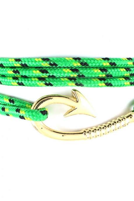 Fashion Leisure Navigation Navy Style Pirate Hook Knitting Bracelet-4