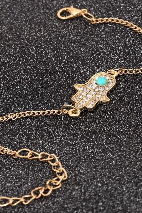 Fatima's Hand Chain Hamsa Bracelet