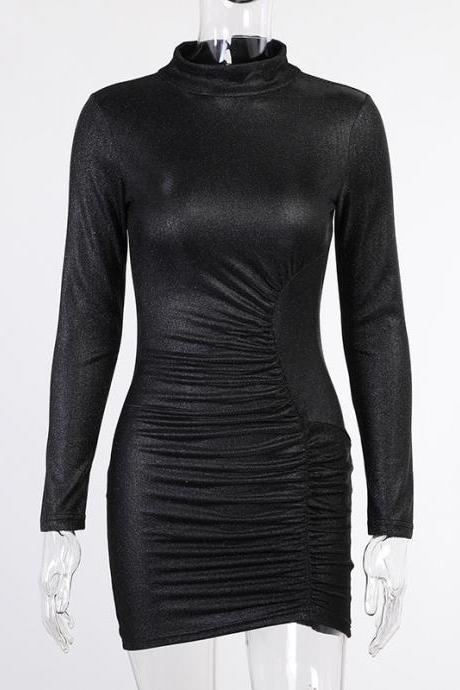 Long Sleeve Nightclub Sexy Sequin Dress
