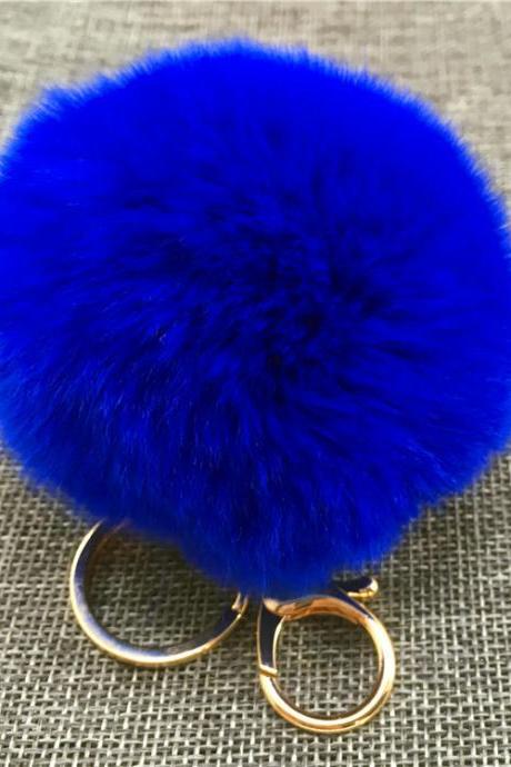 Rex Rabbit Hair Ball Bag Key Chain Pendant Fashion Fur Car Bag Pendant-9