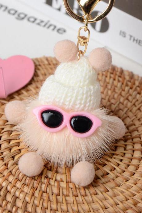 Cute Mink Hairball Bag Pendant-11