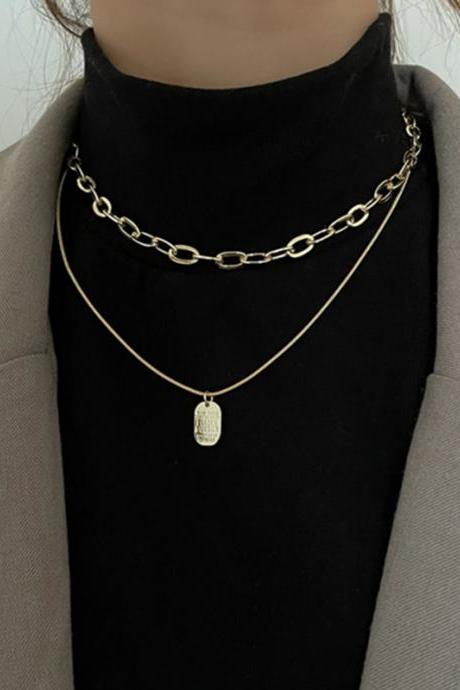 Stylish Punk Multi-layered Sweater Chain Necklaces Accessories