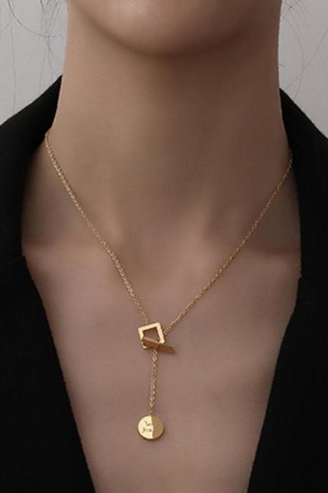 Simple Golden Good Luck Necklace