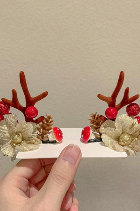 Christmas 10 Colors Handmade Elk Headwear-9