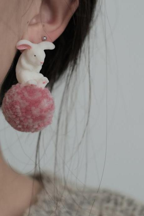 Original Cute Resin Rabbits Earrings Accessories