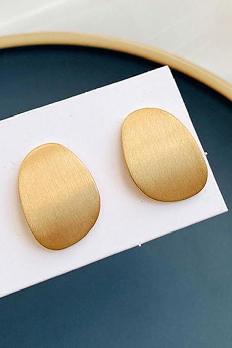 Simple Normcore Geometry Alloy Earrings