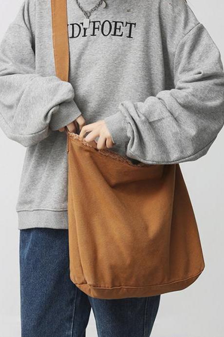 Brown Simple Casual Canvas 4 Colors Bag