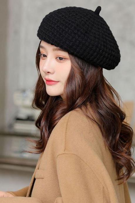 Simple Casual 4 Colors Knitting Beret Hat