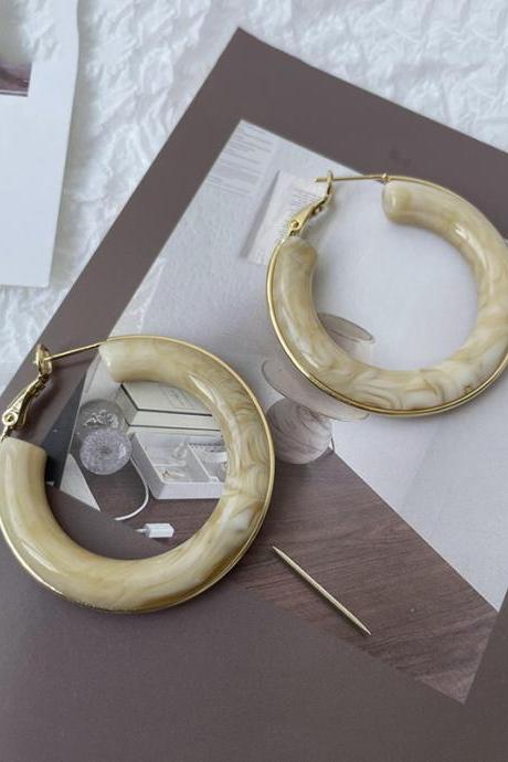 Original Circle Resin Earrings-333