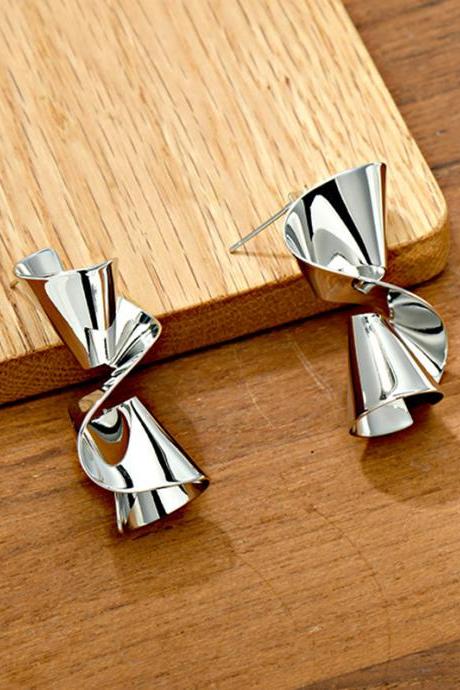 Silver Simple Normcore Geometric Earrings Accessories