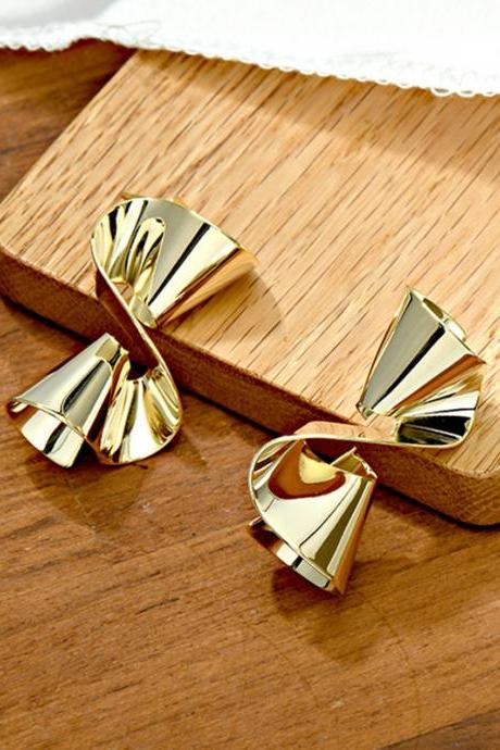 Gold Simple Normcore Geometric Earrings Accessories