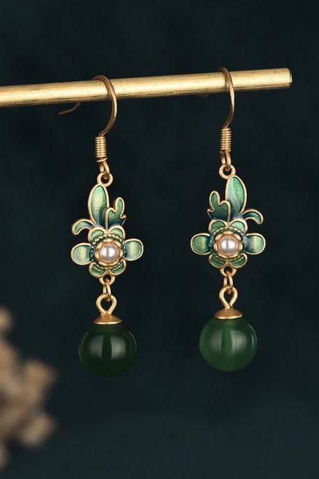 Vintage Alloy Floral Earrings Accessories