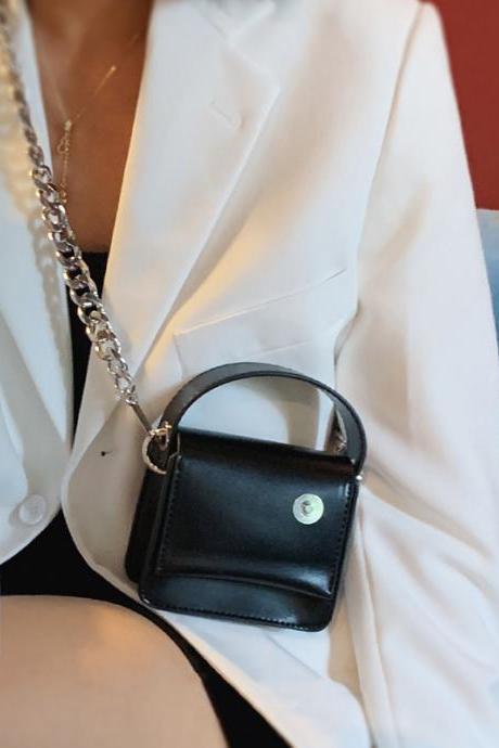 Stylish Black Mini Chain Bags Accessories