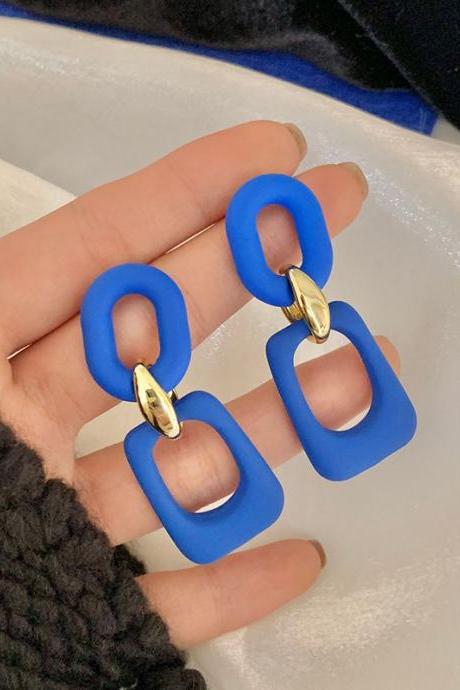 Rectangle Stylish Geometric Acrylic Earrings Accessories