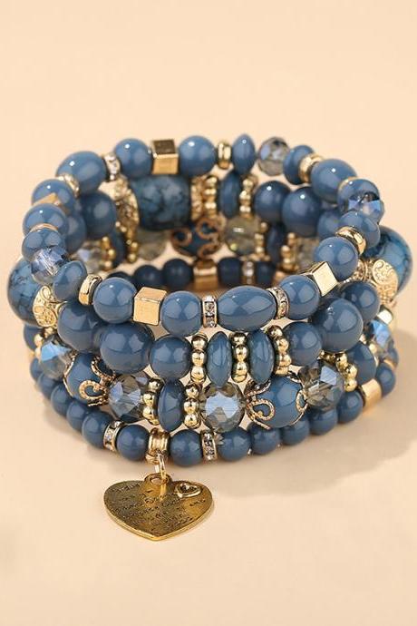 Blue Original Vintage Beads Bracelet
