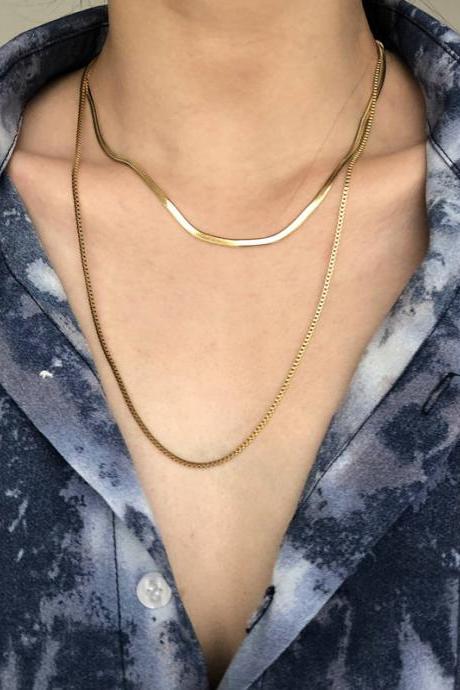 Gold Vintage Chains Necklaces Accessories