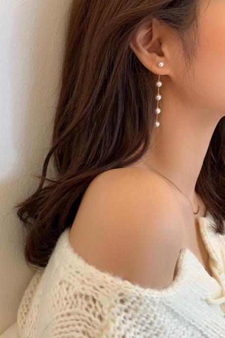 Fashion Geometry Split-joint Tasseled Earrings Accessories