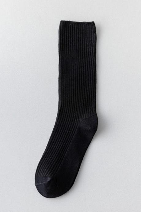 Style B Simple Casual Solid Color Socks