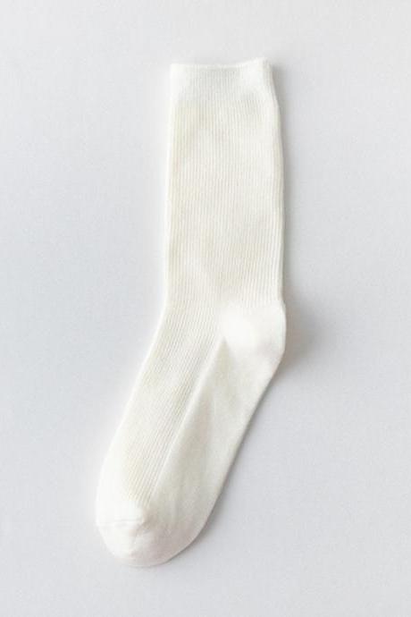 Style G Simple Casual Solid Color Socks
