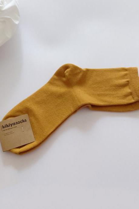 GINGER Simple Casual 12 Colors Socks