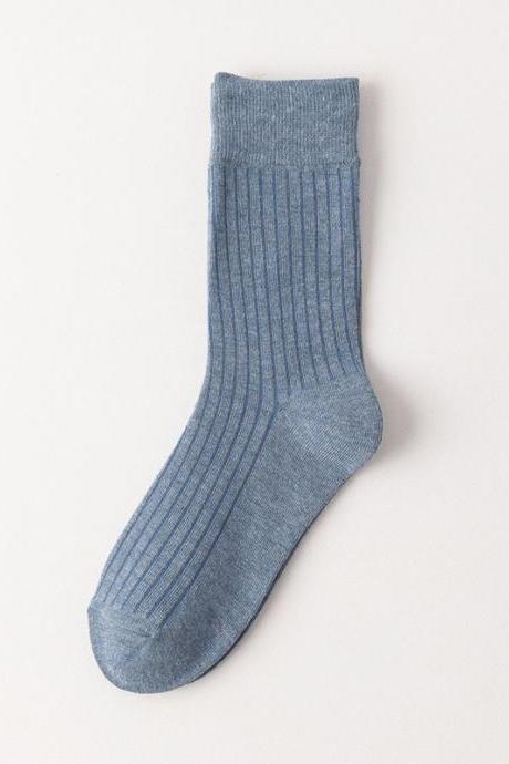 BLUE Casual Simple 10 Colors Socks