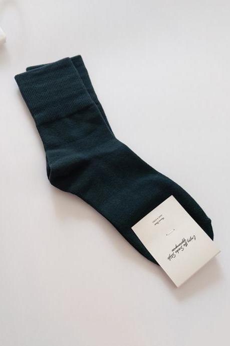 Green Casual Simple 9 Colors Socks