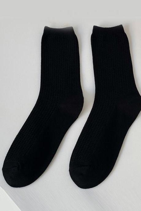 Black Simple Casual Socks