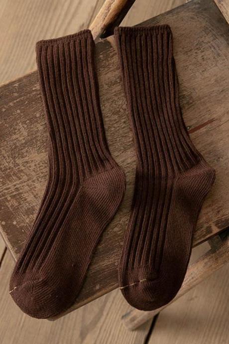 DEEP COFFEE Vintage Casual Simple Socks