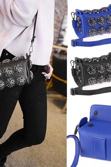 Korean Stylish Cool Personality Fashion Rivet Bag Shoulder Bag Handbags Cross Bags