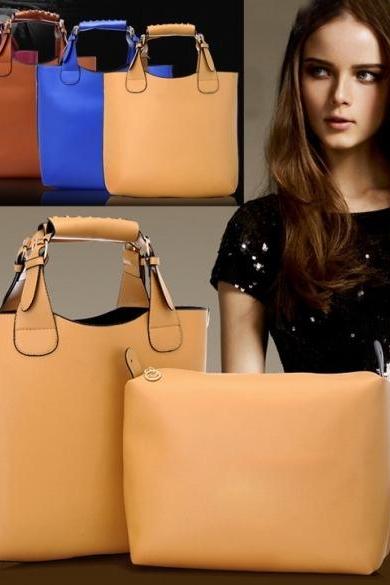 Ladies Tote Bag Synthetic Leather Handbags Adjustable Handle Brand Shopping Bag