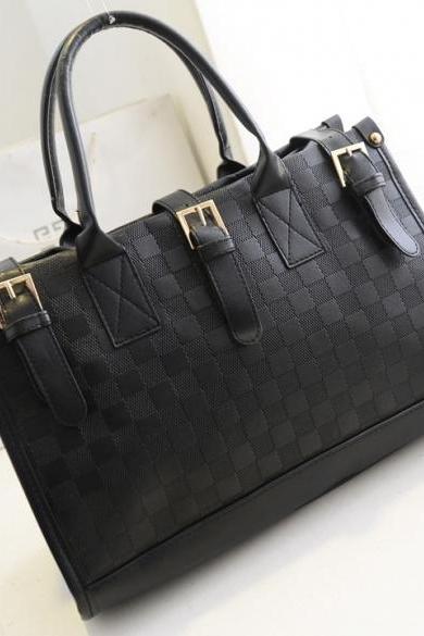 Women&amp;amp;#039;s Grid Bag Checker Board Synthetic Leather Handbag Shoulder Bag