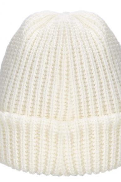 Unisex Plain Knitting Solid Cap Baggy Beanie Warm Winter Casual Hat Oversize