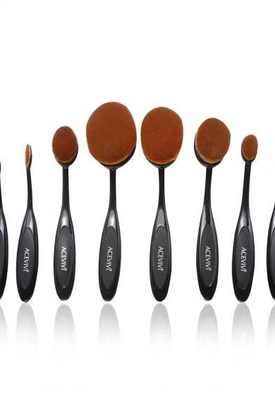 ACEVIVI Pack Of 10 Professional Foundation Makeup Brush Toothbrush Powder Cream Blusher Multifunction Cosmetic Brush Sets