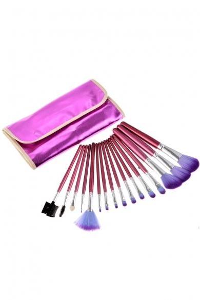 16 Pcs Professional Makeup Cosmetic Eye Shadow Powder Brush Set With Case Bag