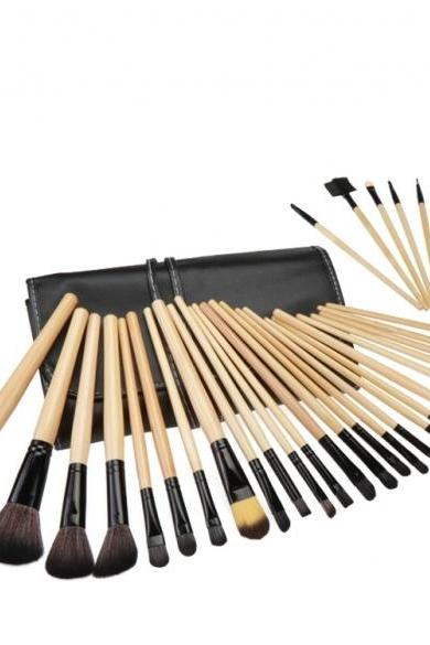 32 PCS Makeup Brush Set Cosmetic Pencil Lip Liner Make Up Kit Holder Bag