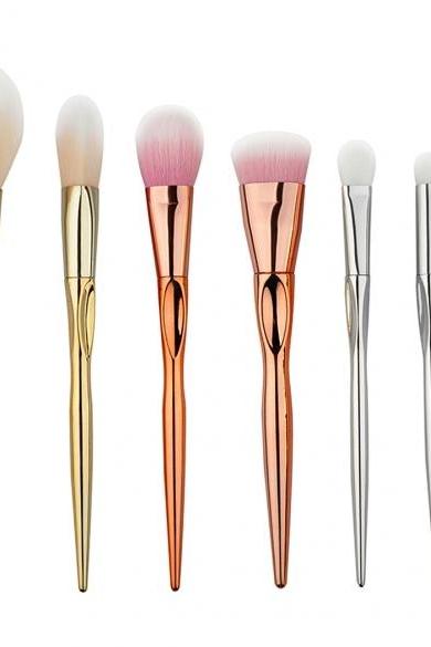 7pcs Milticolor Makeup Brushes Cosmetic Powder Blush Contour Foundation Eyeshadow Make-up Brush Set