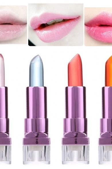 4 Colors Jelly Lipsticks Makeup Cosmetic Color Changing Smudge Proof Long-lasting Lip Stick