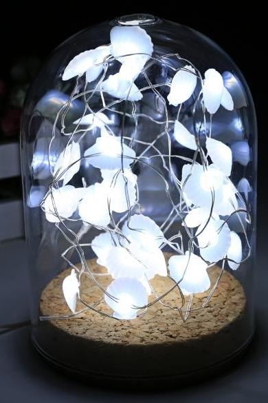 3m 40 Led Copper Wire String Light Shell Battery Power Party Christmas Decor Light With Remote Control