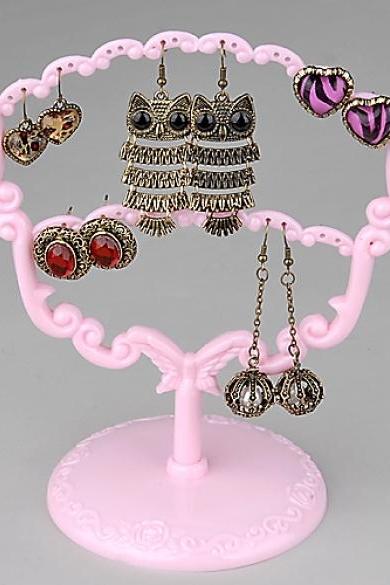Fashion Retro Style 28 Holes Earrings Ear Studs Jewelry Show Dispaly Stand Holder Rack