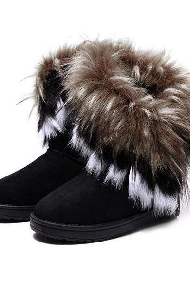 Women's Winter Snow Boots Ankle Boots Warm Fur Shoes
