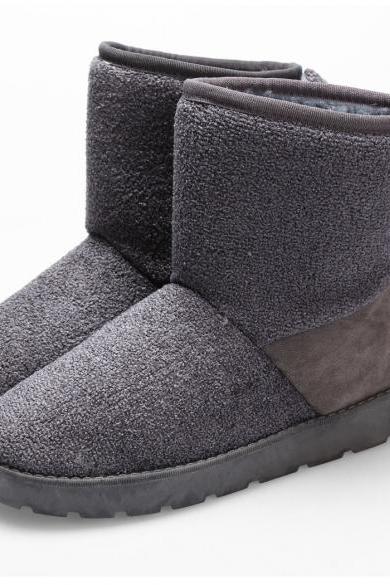 Fashion Women Winter Warm Bowknot Ankle Snow Boot Flat Heel Size 36-40