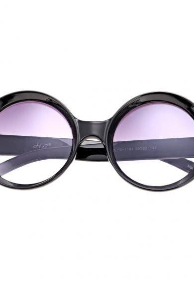 Vintage Style Unisex Round Goggles Sunglasses Glasses Eyewear Plastic Frame