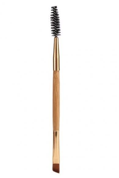Makeup Brushes Cosmetic Tools Dual Ended Angled Eyebrow Brush And Spoolie Brush