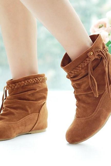 Fashion Fall Trendy Tassel Short Boots