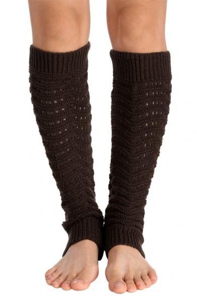 Avidlove Fashion Women Lady Girl Leg Warmer Wavy Stripe Knit Boots Cuffs Soft Socks