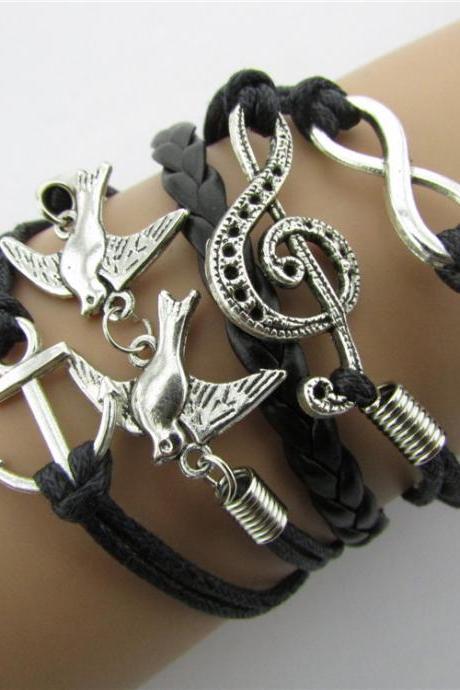 Anchor Dove Eight Wax String Fashion Bracelets