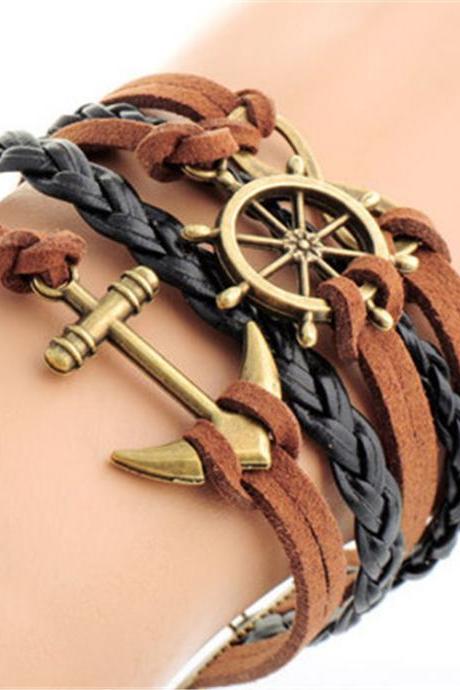 Fashion Rudder Anchor Multielement Bracelets