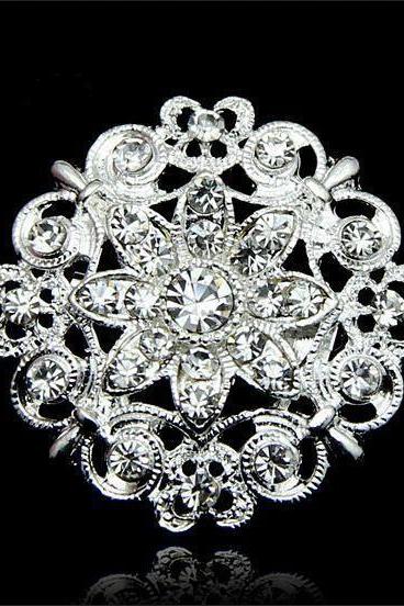 Luxury Crystal Flower Brooch