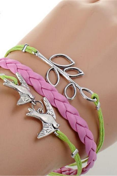 Bright Birds Branches Fashion Bracelet