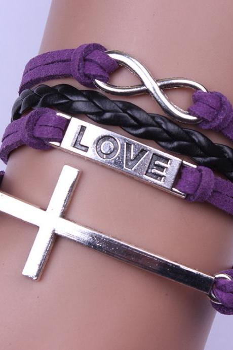 Personality Cross Love Hand-made Bracelet